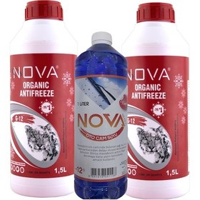 Resim Nova -25 Derece Kırmızı Antifriz 2 X 1.5Lt 3Litre Csu 