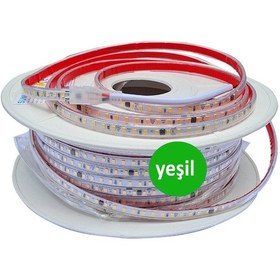 Resim Şerit Led 120 Led 220v 100 Metre Makara Renk Seçimi-Metre Seçimi Yeşil-100 Metre 