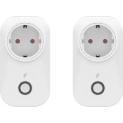 Resim Akım Korumalı Priz 2&apos;li Set (16 Amper), Wifi, Uzaktan Kontrol, Enerji Tüketim Takibi 