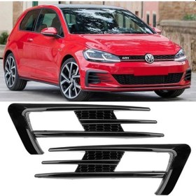 Resim Vw Golf 7 Sis Farı Çerçevesi Piano Black 2012 2016 Normal Tampon 