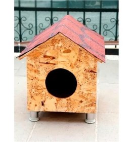 Resim Berilya Su Geçirmez Dış Mekan Ahşap Kedi Evi 35 x 40 x 42 CM 