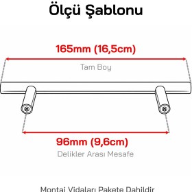 Resim Badem10 (1 Adet) Titanyum Renk 96 mm 9,6 cm Metal Mobilya Mutfak Dolap Çekmece Dolabı Kulbu Kulpu Kulpları 
