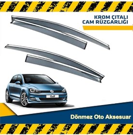 Resim Vw Golf 7 Mügen Cam Rüzgarlığı Nikelajlı Hb 2013-2021 Arası 4 Lü N11.933 