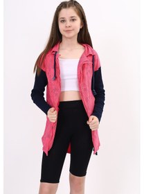 Resim Toontoy Kız Çocuk Komple Baskılı Hırka Fuşya 