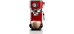 Resim Esmo Home Ariete Moderna Espresso Slim Kahve Makinesi Kırmızı 1381/13 - Metal Espresso Kahve Makinesi, Öğütülmüş Kahve ve Ese Pod Kahve ile Uyumlu, 1300 Watt, 1,1 Litre Su Tankı, Maxi Cappuccino Cihazı 