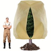 Resim Kışlık Dış Mekan Bitki Örtüsü - Çoklu Boyutlar, Fermuarlı Rüzgar Geçirmez, Böcek ve Hayvan Kar Koruyucu, Dış Ağaçlar ve Çalılar için Soğuk Hava Bahçe Bakımı 