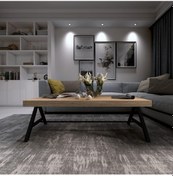 Resim Dekoratif Ahşap Orta Sehpa Metal Sehpa Siyah (489333744) 