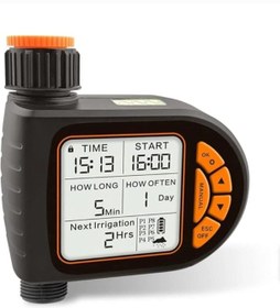 Resim Timer valf Geniş Ekran Tek Çıkış Yağmur Sensörlü Sulama Sistemi 
