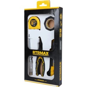 Resim Rtrmax RTK7003 El Aleti Seti 5 Parça (Pense-Kontrol Kalemi-Elektrik Bandı-Metre-Maket Bıçağı) 
