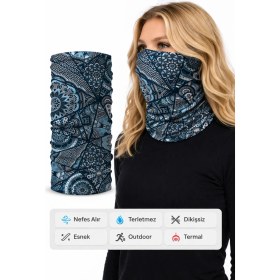 Resim Colizon Unisex Motosiklet Maskesi Bandana - Uv Korumalı Termal Outdoor Boyunluk-Buff 