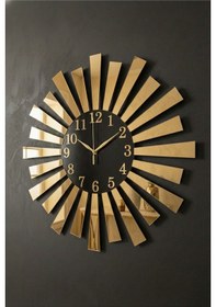 Resim Aa Shop Aynalı Pleksi Piyano Model Sayılı Ev Duvar Saati Altın - Siyah 