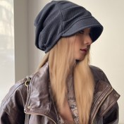 Resim Kadın Moda Bere Şapka Sonbahar/Kış - Polyester, Esnemez, Harf Baskısı, Paketlenebilir, İnce Slouchy Kap, Günlük Durumlar için Çok Yönlü Başlık 