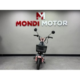 Resim Mondial Bomber Elektrikli Motosiklet Pembe 2026 - Mondimotor 240W Batarya ile 75 kg Taşıma Kapasitesi 