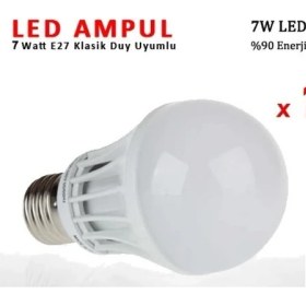 Resim Pazariz 7W Enerji Tasarruflu LED Ampul ( 10 Adet ) 