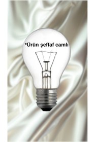 Resim LUX 40W Akkor Flamanlı Ampul 220V Sarı Işık Şeffaf Cam 