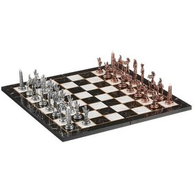Resim Metal Mısır Satranç Takımı Antik Ve Katlanır Mermer Desenli Mdf A 
