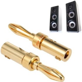 Resim Fortunelane 24k Altın Kaplama Muz Fiş - Ses Görüntü Sistemleri İçin 3/5/8'li Paket 