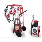 Resim Bartech Yarı Sabit Model Kuru Tip Tekli İnek Süt Sağma Makinesi - Paslanmaz Güğüm 