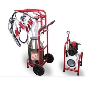 Resim Bartech Yarı Sabit Model Kuru Tip Tekli İnek Süt Sağma Makinesi - Paslanmaz Güğüm 