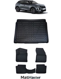 Resim MatMaster Peugeot 2008 Elektrikli 2023 Model 5D Premium Ekstra Havuzlu Paspas Ve Bagaj Havuzu Set 