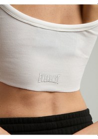 Resim Everlast Ever Relaxed Rib Beyaz Kadın Atlet Büstiyer Beyaz 