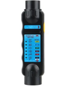 Resim Wangxi Siyah Tak Ve Priz Test Cihazı 12v Karavan Towing Tow Bar Işık Kablolama 7 Pin Araba Towing Işık Test Cihazı Pil İle Çalışır 