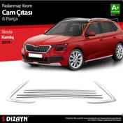 Resim S-Dizayn Skoda Kamiq Krom Cam Çıtası 6 Prç 2019 Üzeri 