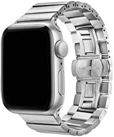 Resim CONSTRAIN - Apple ile uyumlu Watch 42mm 44mm 45mm 49mm 1/2/3/4/5/6/se/se2/7/8/9/ultra 1/2 Metal Katlamalı Klipsli Kordon 