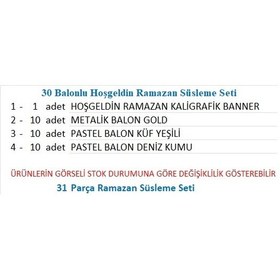 Resim 30 Balon+hoş Geldin Ramazan Banner Seti Tüm Yaşlar 