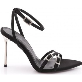 Resim Dgn 5534 Kadın Topuklu Abiye Ayakkabi Siyah Nubuk 