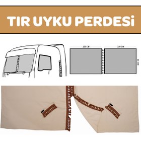 Resim VIPTIRSHOP KADİFE TIR ÖN CAM KAPATMA PERDESİ (UYKU PERDESİ) 