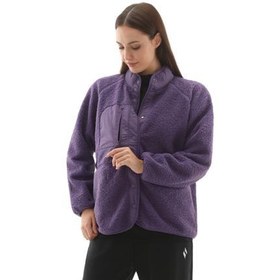 Resim Skechers W Woven Detailed Pull Over Sherpa Kadın Ceket Mor 