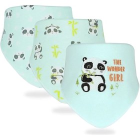 Resim 3 Adet/takım Yüksek Kalite Önlükler Çift Katmanlar Pamuk Tükürük Havlusu Panda Panda 