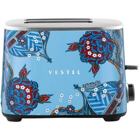 Resim Vestel X Aslı Filinta Retro Düş Mavisi Çini Ekmek Kızartma Makine 