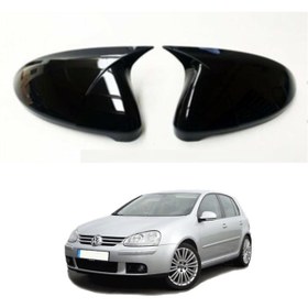 Resim X POWER TUNİNG Vw Golf 5 2003-2009 Parlak Siyah Boyalı Yarasa Ayna Kapağı Uyumlu 