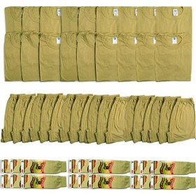 Resim Askeri Giyim Paketi 18'Li Fanila Don Çorap Seti Haki 