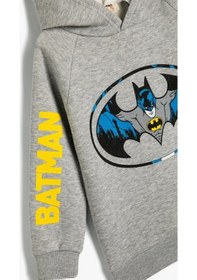 Resim Koton Erkek Çocuk Disney Batman Sweatshirt Lisanslı Uzun Kollu Şardonlu 001 Gri 