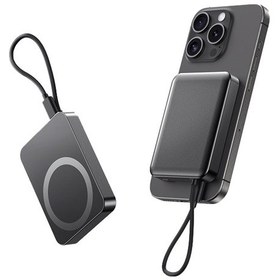 Resim 8736e 10000mah Telefon Güç Bankası 15w Dahili Tip-c Kablolu Kablosuz Manyetik Şarj Cihazı Titanium 