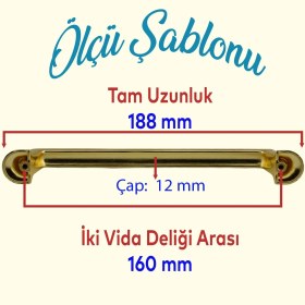 Resim Mobilya Mutfak Dolabı Çekmece Dolap Kapak Kulpu Düz Metal Kulpları Kulbu Kulpu 160 mm Altın 