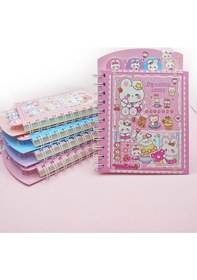 Resim Sevimli Tavşan Ayraçlı A5 Not Defteri 14x18 Cm - Pembe 