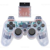 Resim Beyaz-kablosuz Gamepad Sony Ps2 Denetleyicisi İçin Playstation 2 Konsolu Joystick Çift Titreşim Şok Joypad Usb Pc Oyun Kontrolü 