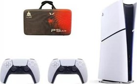 Resim Playstation 5 Slim 1 TB Digital Edition Oyun Konsolu + 2. Dualsense Kol + Sony Playstation 5 Taşıma Çantası Koyu Kırmızı 