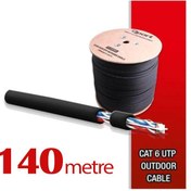 Resim Qport Yüksek Bakır Utp 23Awg 0.58 MM Dış Ortam Cat6 Outdoor Kablo 140 Metre 