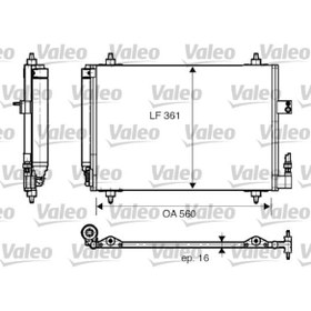 Resim Valeo 817824 Kondanser ( Peugeot : 407 / Citroen : C5 04-- ) 6455cp 6455fx (WA691452) 