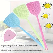 Resim 1 adet/2 adet/4 adet paket, Yazlık Ev Kullanımı için Dayanıklı Plastik Sinek Tokmağı, Uzun Saplı Manuel Sinek Tokmağı, Apartman Gereksinimleri Üniversite Yurtı İhtiyaçları Ev Aletleri 
