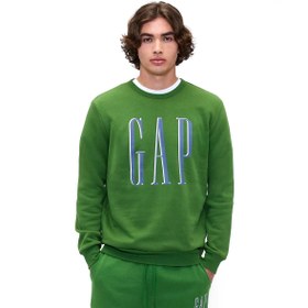 Resim GAP Logo Fleece Erkek Yeşil Günlük Stil Eşofman Üstü 645634013 