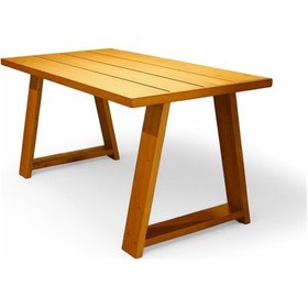 Resim Neiwel Garden Zena Doğal Ahşap Bahçe Yemek Masası-100-220 Açık Ceviz 