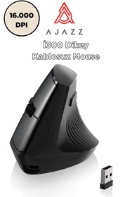 Resim Ajazz i300 Kablosuz Ergonomik Dikey Mouse- 84Gr-Sessiz Tıklama- 57° Açı-16.000 DPI 