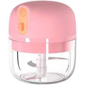 Resim EZERE Pembe Portatif Kablosuz Mini Mutfak Robotu 250 ml 