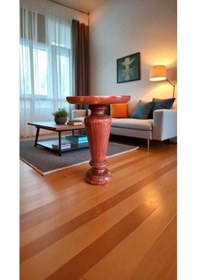 Resim Doğal Ahşap Mantar Yan Sehpa Maun Renk Tekli Sehpa Modeli - Wooden Coffee Table Maun 